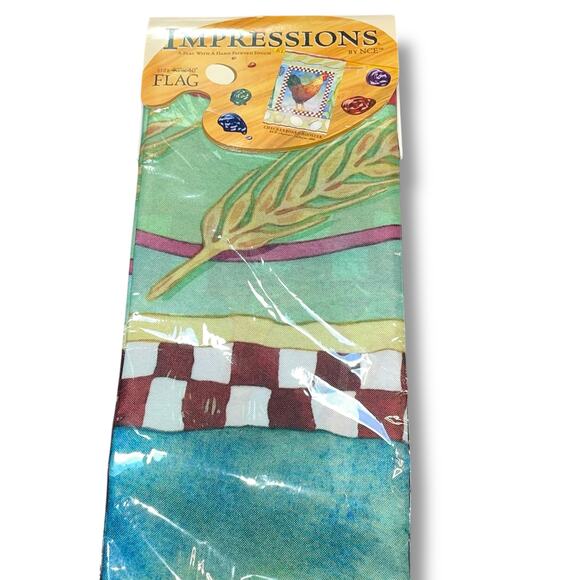 House Flag Farmhouse Rooster Chicken Checkerboard Outdoor Decor NCE 28" x 40" - Picture 7 of 11